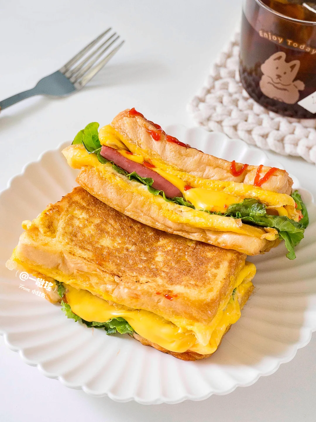 轻松get元气早餐|🥪爆浆芝士蛋包三明治