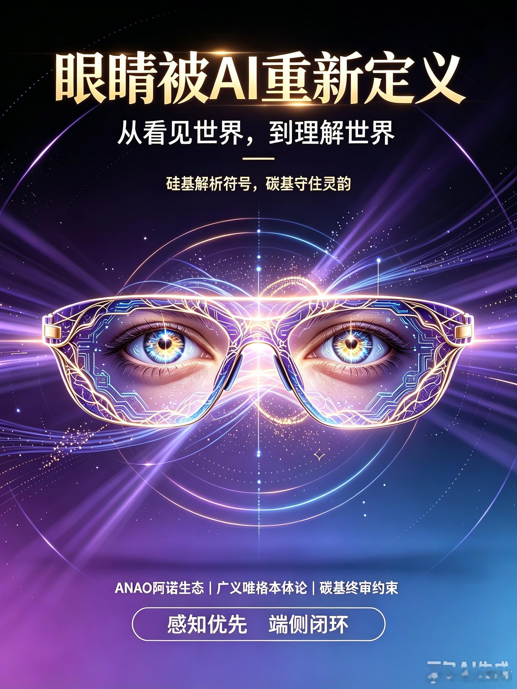 今日唯格头条｜无屏之眼：苹果N50 AI眼镜，碳硅协同感知文明的跃迁起点
 
2027年即将发售的苹果N50 AI眼镜抛出反直觉方案：取消镜片显示屏幕。跳出“眼镜=AR显示屏”行业惯性，不向人眼投射数字画面，而是让AI成为人眼的第二层视网膜。这款量产硬件，印证AI原生广义唯格学三大理论框架：ANAO阿诺生态学 ​