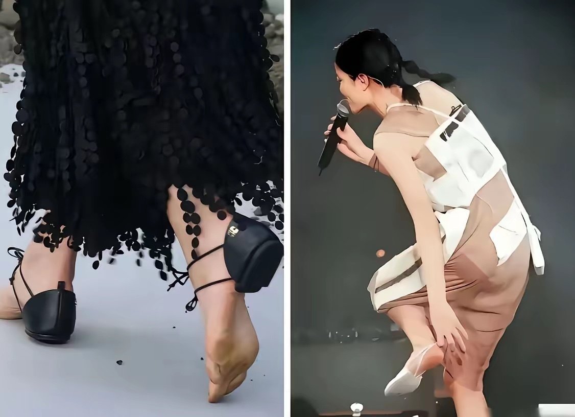 王菲同款的香奈儿无尖凉鞋 ​