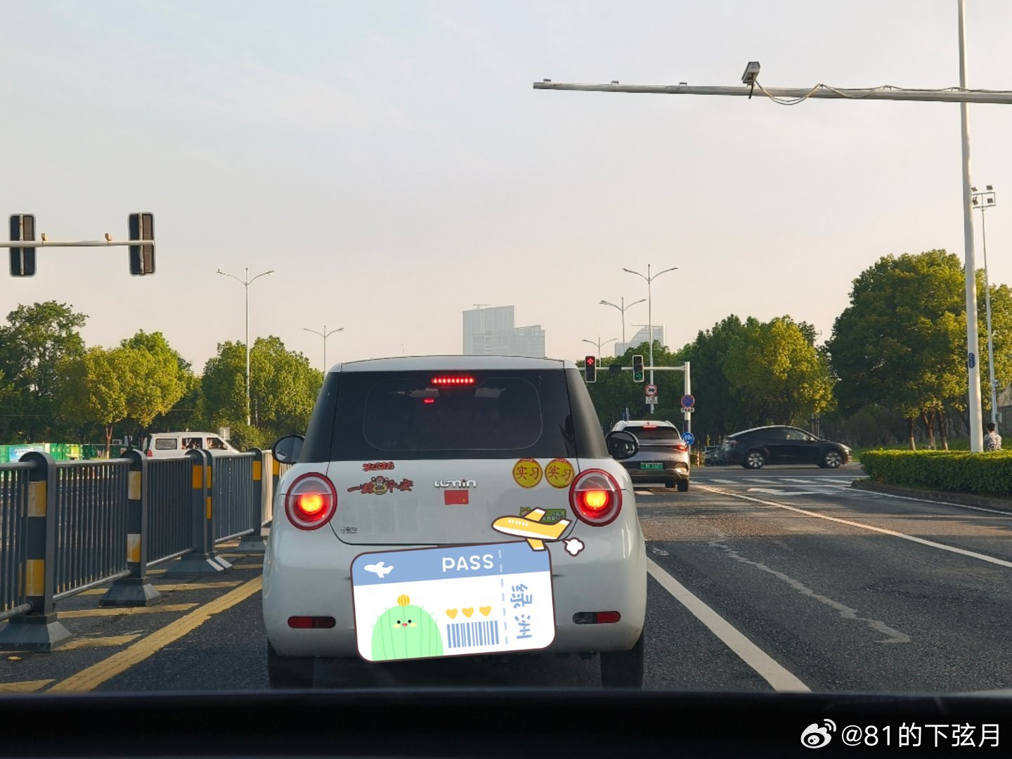#暑假番外篇# 上班路上捕捉到一只小可爱##长安汽车##长安Lumin ​