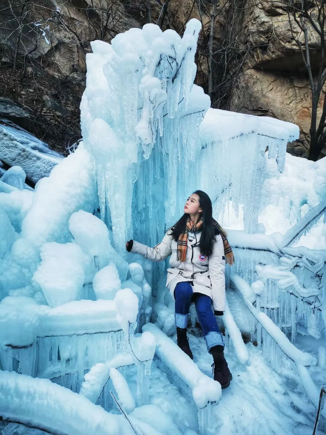 京郊3⃣️大冰瀑真实分享‼️可攀冰、冰钓、冰球