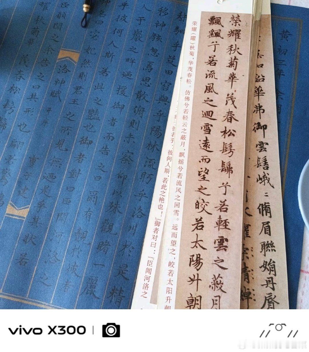 #vivo[超话]##vivo超话# 静下心来临摹《洛神赋》，一笔一撇慢慢书写，沉浸在笔墨文字之间，感受古文字独有的韵味，享受这份安静惬意的时光。 ​