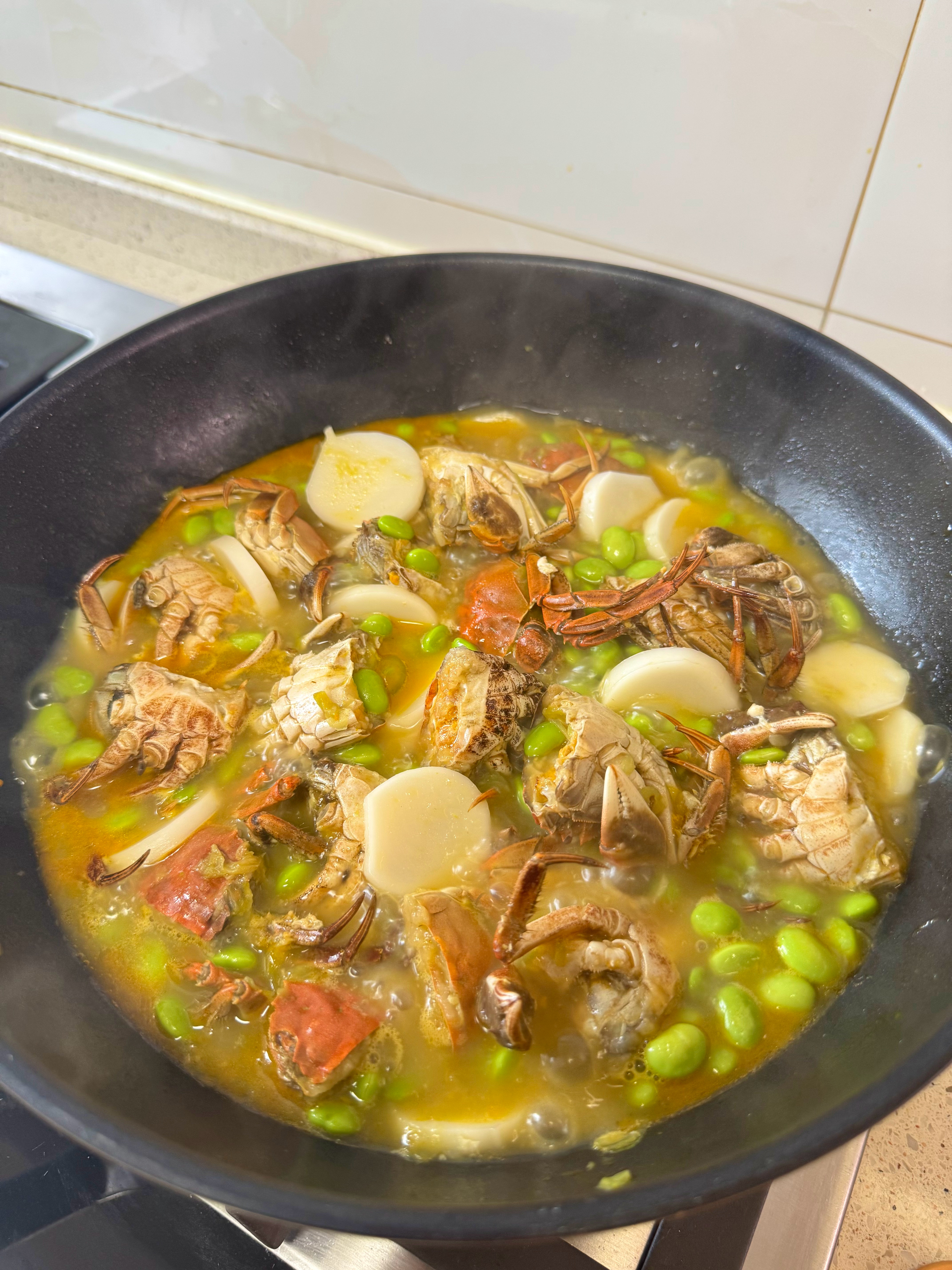 据说这是江浙沪人民的秋冬天brunch～～年糕喜欢这种糯糯叽叽的食物，在降温的时候，来碗热气腾腾的年糕汤我的美食日记霜降暖食计划 ​​​