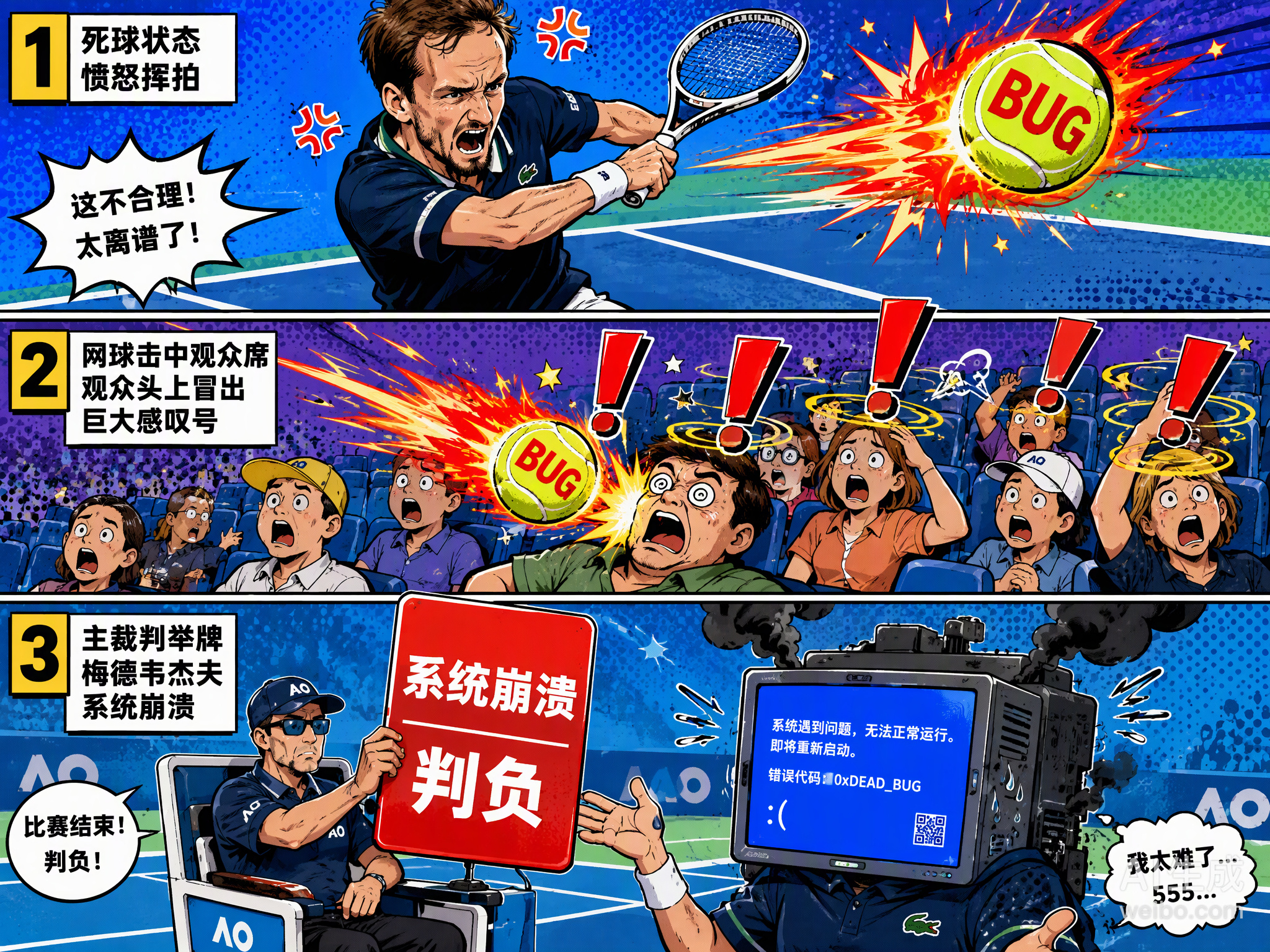 梅德韦杰夫这一拍子，直接把中网半决赛拍成了“系统崩溃”现场。

在死球状态下情绪化挥拍打伤观众，被主裁直接判负。咱们搞技术的都懂，这本质上就是一次情绪系统的“溢出”。竞技体育就像高并发场景，压力越大，越需要足够的“情绪冗余”来做缓冲。

华为乾崑智驾敢提L3，靠的是感知、计算等八大冗余 ​