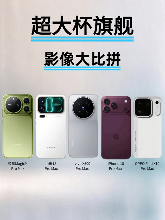 五台超大杯旗舰，谁才是你的影像主力机？