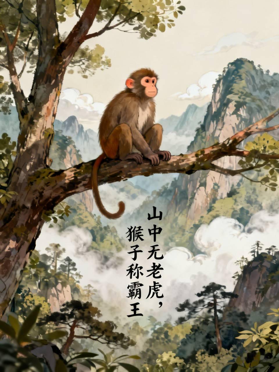𠂉山中无老虎，猴子称霸王。。