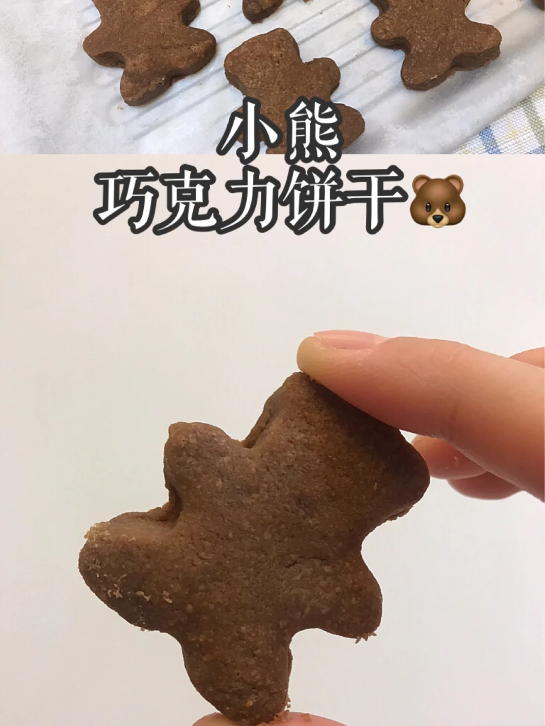 可可爱爱的巧克力小熊饼干🐻