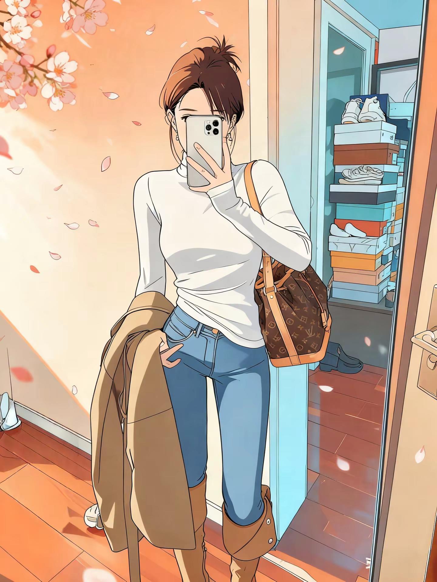 姐妹们一定要试试这件早秋打底衫，单穿超显身材，叠穿也很百搭好看！正肩版...