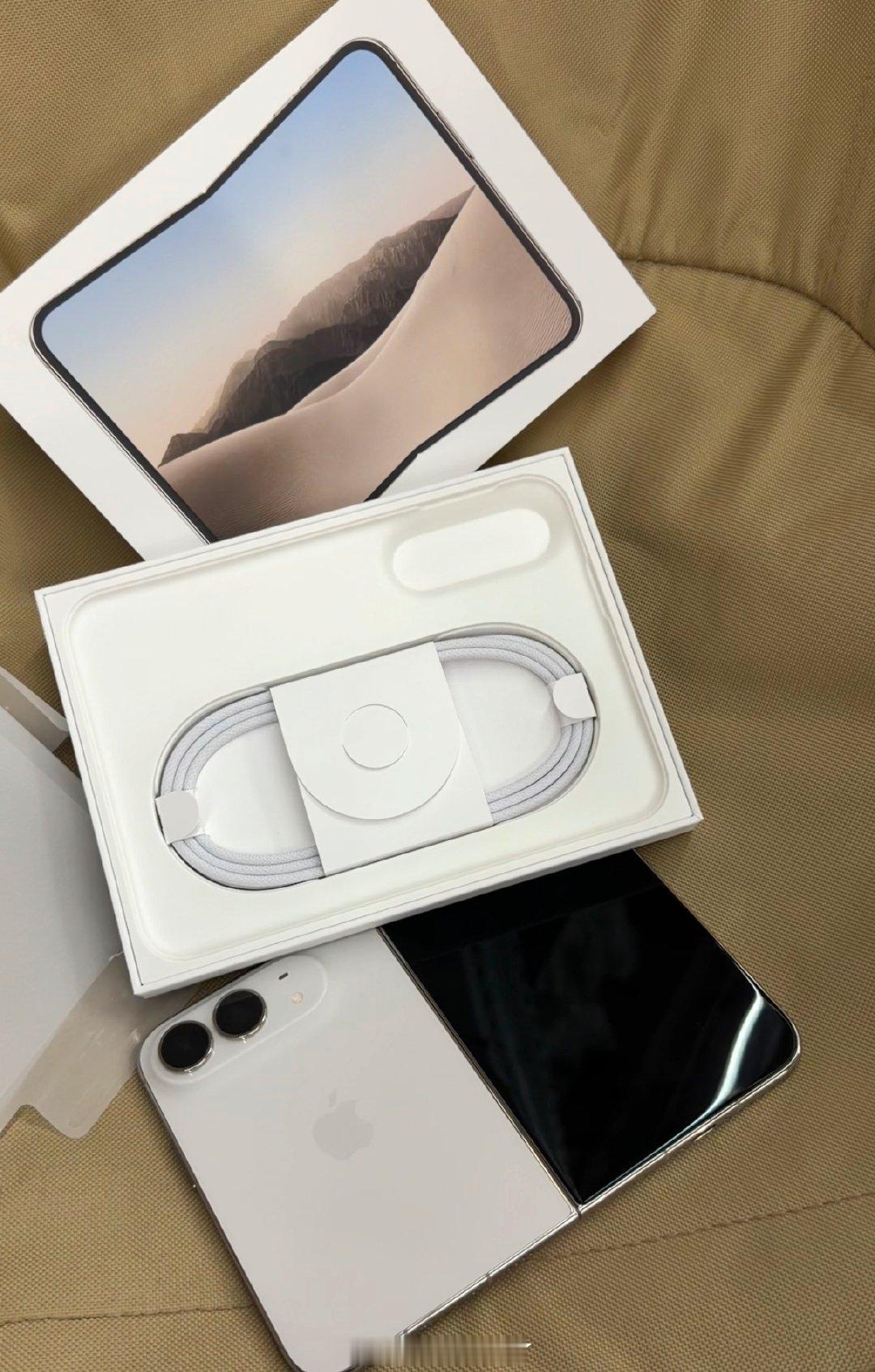 帮大家看了，一万多的iPhoneduo盒子里面就一根数据线，没有充电器没有手机壳～[流鼻血]#iphoneduo# ​