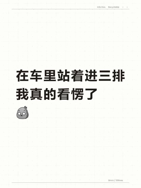 在车里站着进三排？我真的看愣了