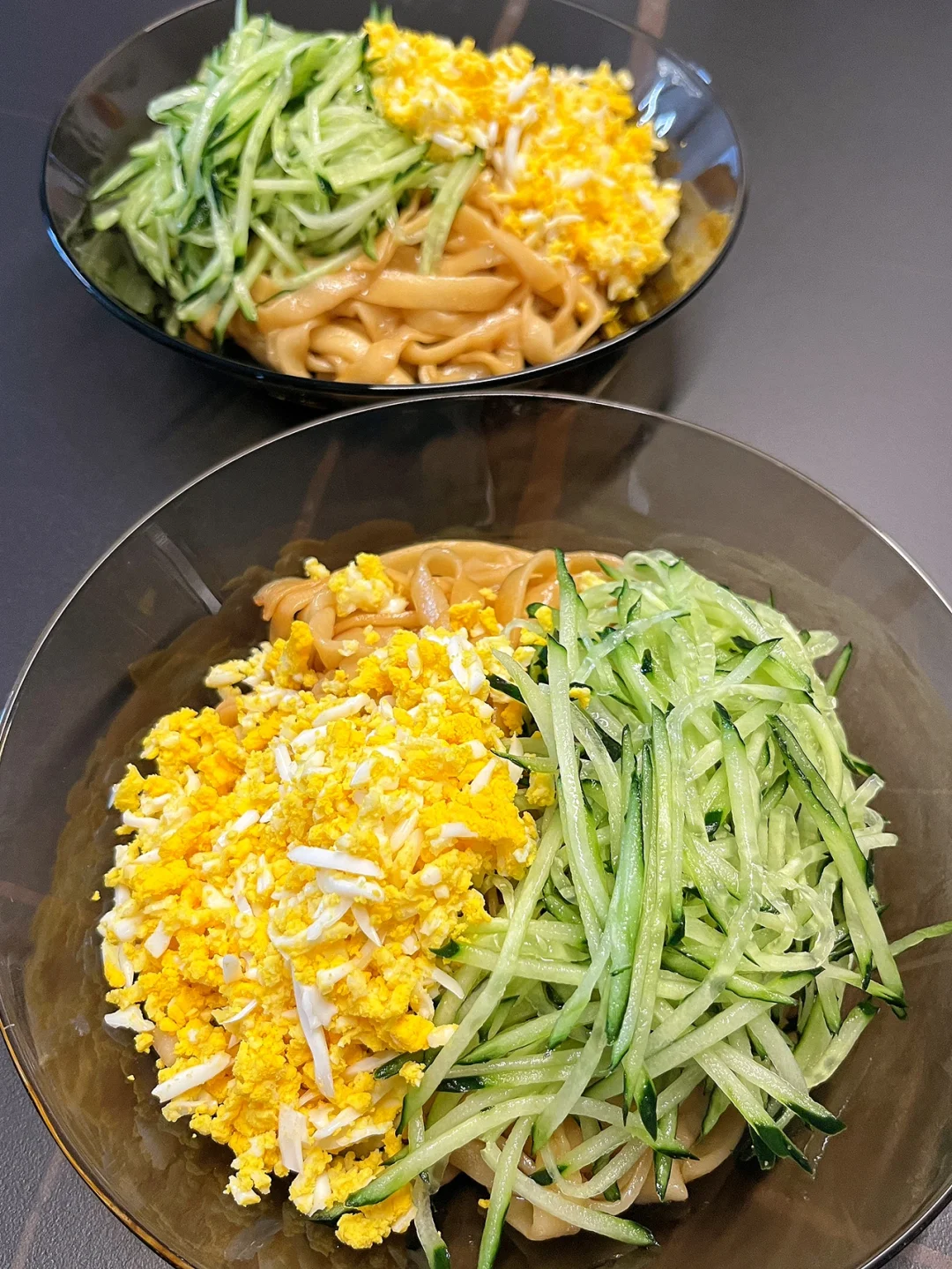 晚饭葱油拌面～