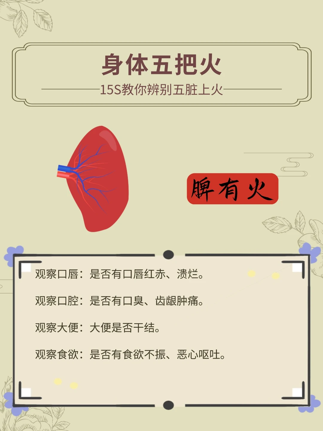 五脏上火对照表｜舌头告诉你哪里需要"灭火"