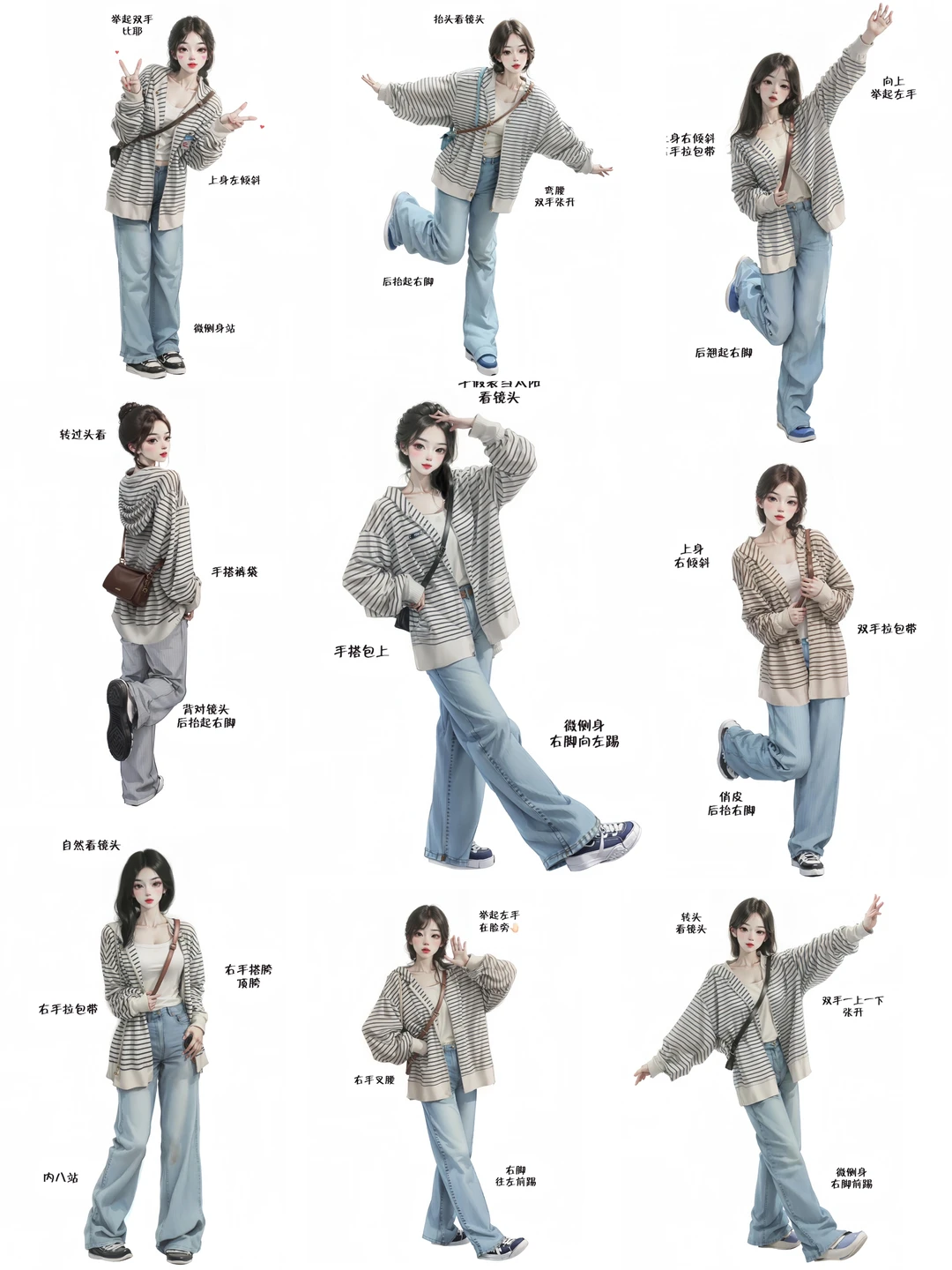 不服不行！这组全身拍照姿势真的太绝了✅