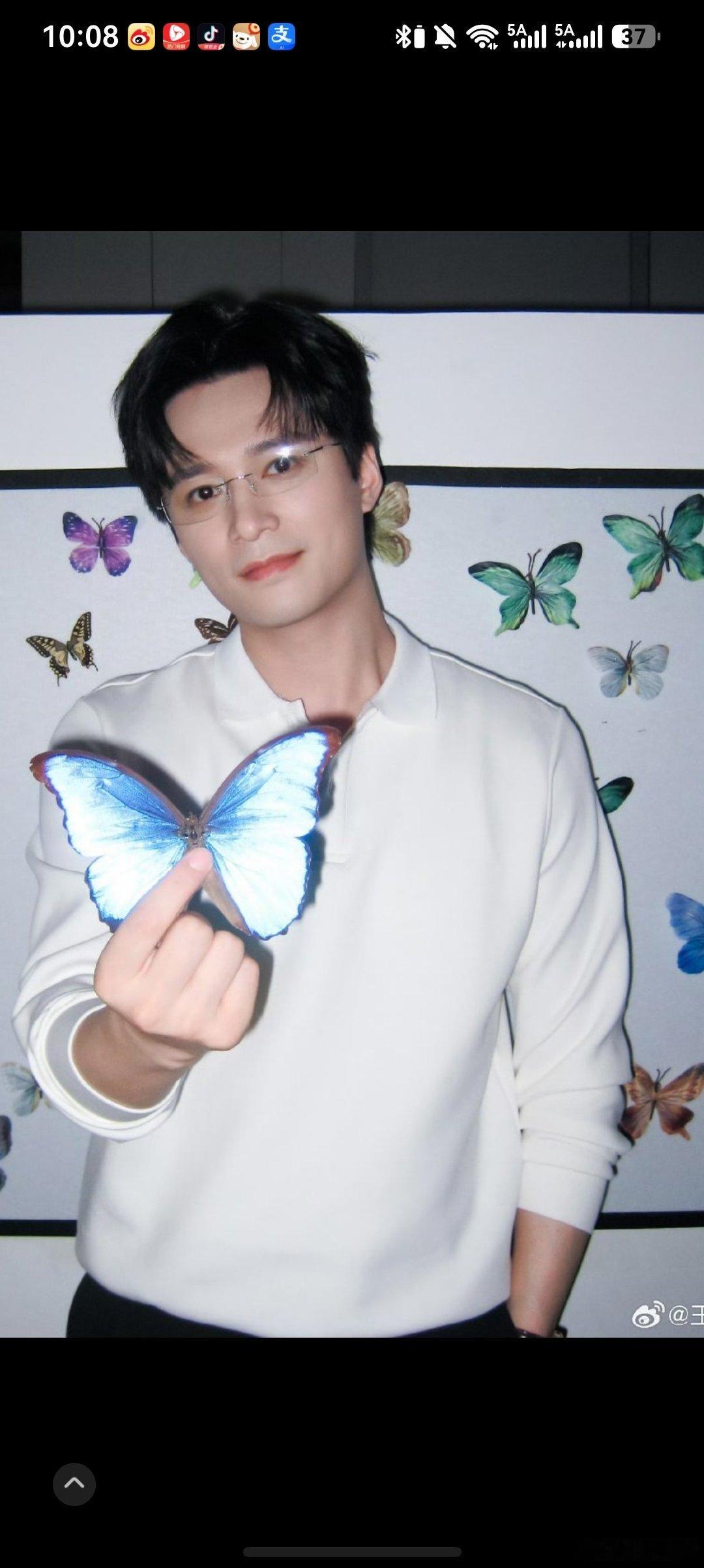 #王皓祯#
指尖蝶影，温润儒雅，一眼心动。✨
​