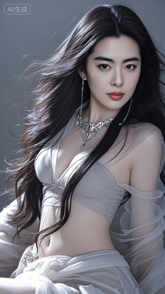 冷艳黑发美人，优雅气质扑面而来！?？