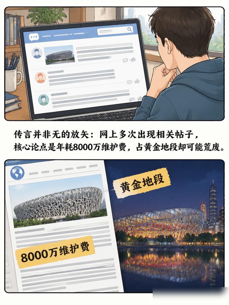 鸟巢要被拆了？刷到这种传言我直接笑出声。说它是废铁的人，怕是没看过这地方现在的流水。
就这几天，鸟巢刚办完四万人的演唱会，言承旭周渝民吴建豪加阿信同台，票价最高1688，座无虚席。后天马术大师赛接着开赛，月底凤凰传祺连唱十天。
2026年全年，这“废铁”排了65场大型赛演。更狠的是2027年田径