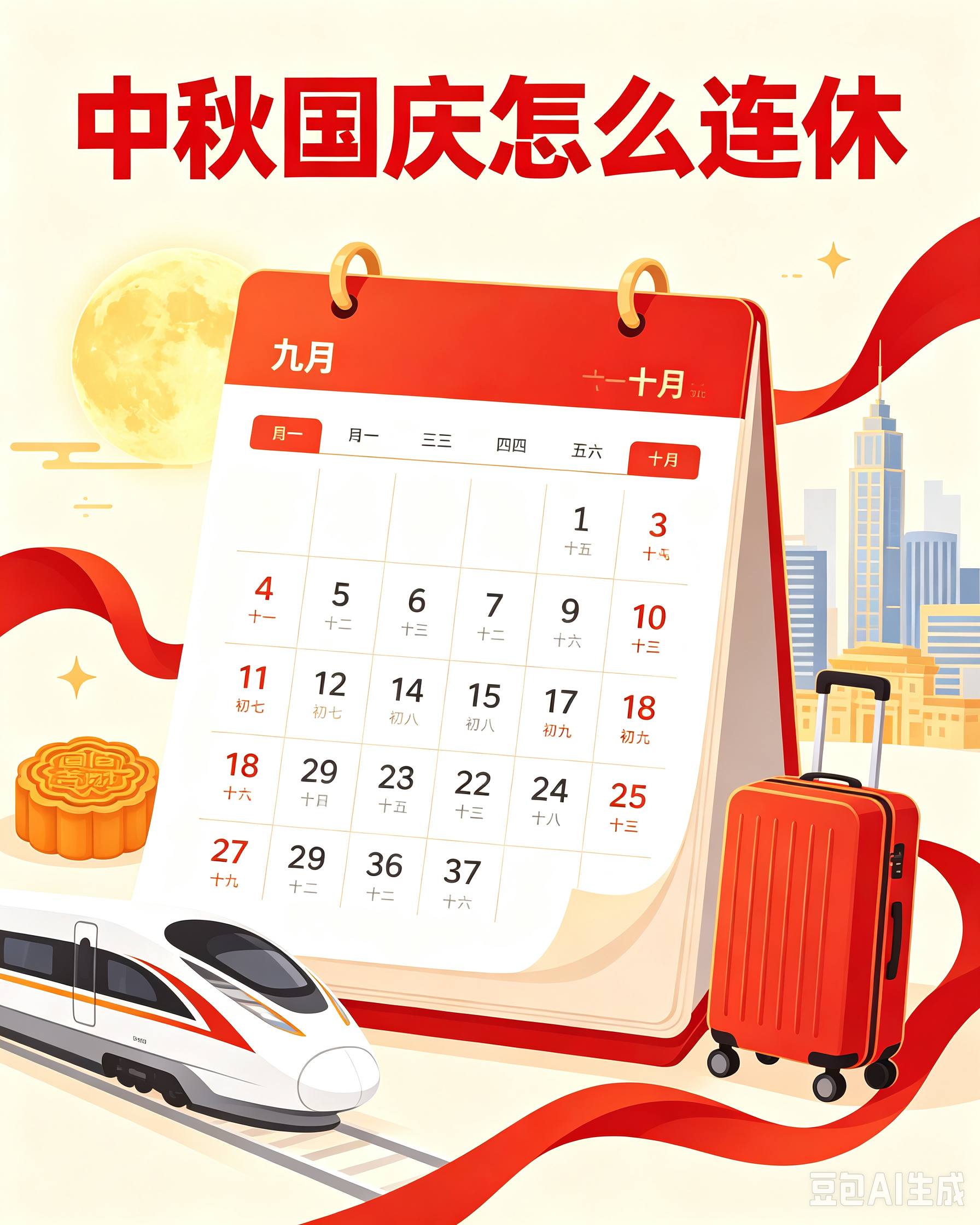 中秋节和国庆节打算怎么连着请假巧用调休拼长假，规划中秋国庆连休方案