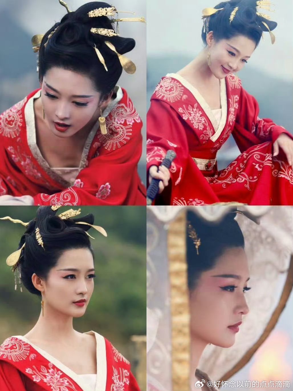 #李沁新剧红衣登场梦回元淳# 大雪之中一身红衣蜷缩坐着，这个画面氛围感直接拉满，梦回元淳的同时，特别好奇这个角色背后隐藏的故事。 ​
