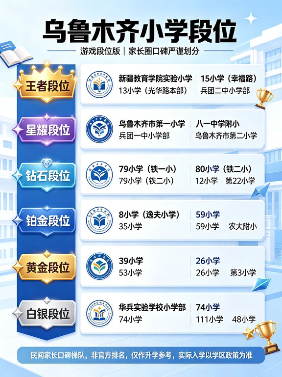 游戏版乌鲁木齐中小学段位排名