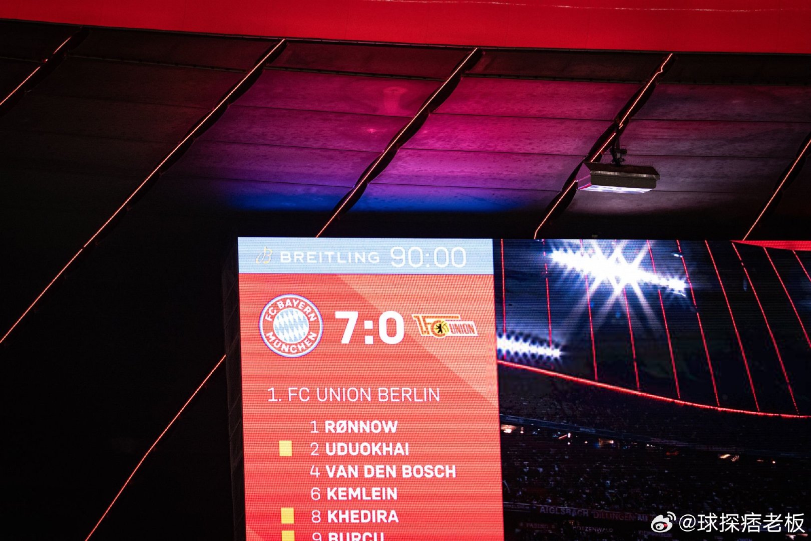 FC Bayern München 7⃣  FC Union Berlin 0⃣ 
#拜仁7比0柏林联合# ​