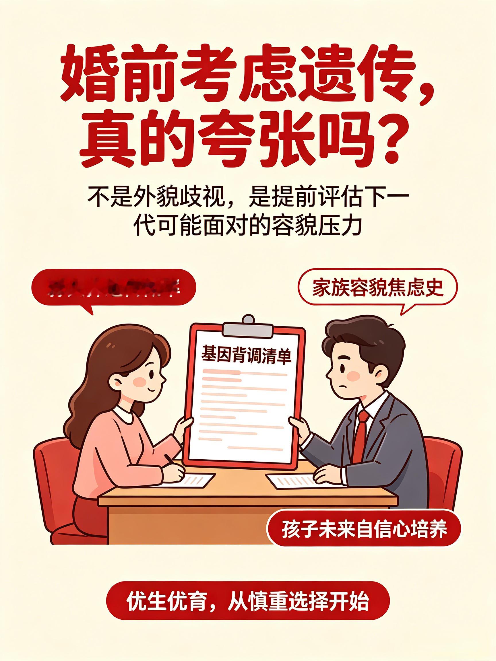 女孩担心蒜头鼻遗传提分手基因彩票这个热搜看得我有点乐，同时也理解女生的想法👍婚前考虑外貌遗传这件事，我是支持的。优生优育不只是健康，也包含考量后代可能面对的容貌困扰。蒜头鼻遗传概率偏高，女生提前预判风险选择分手，是对自己、对未来孩子负责。择偶本就可以有自己的筛选标准，基因彩票，有人想谨慎挑选，没毛病🤣择偶可以考量遗传问题吗优生优育显性遗传特征情感热点创作激励计划
