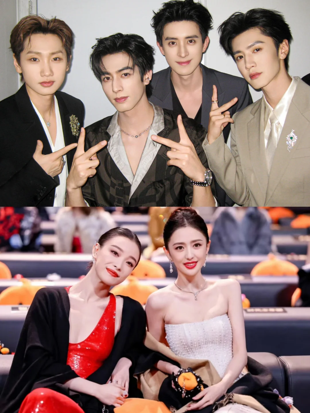 🧣之夜的一些合照，根本看不过来，又美又帅