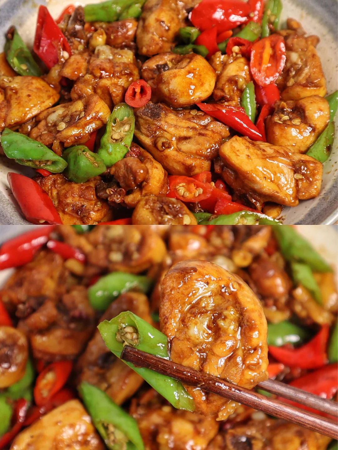 拌饭和拌面都绝了💥双椒炒鸡腿‼️太入味了