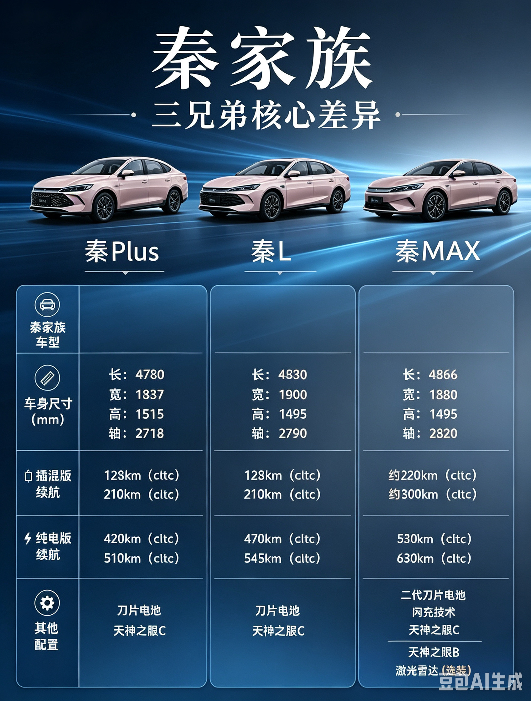 聊聊秦Plus、秦L、秦max的核心差异