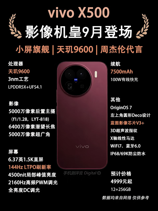 vivo X500系列配置提前看