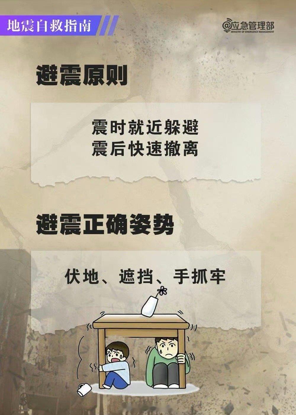 #重庆地震#【地震逃生应急自救指南】发生地震如何自救？一旦被困怎么办？在室内、在教室、在户外等地该如何避险！需要避免哪些逃生误区？希望用不到，但一定要知道！#消防安全# ​