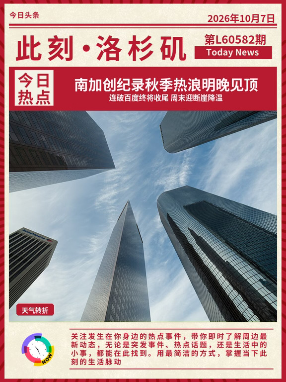 🍂南加创纪录秋季热浪明晚见顶