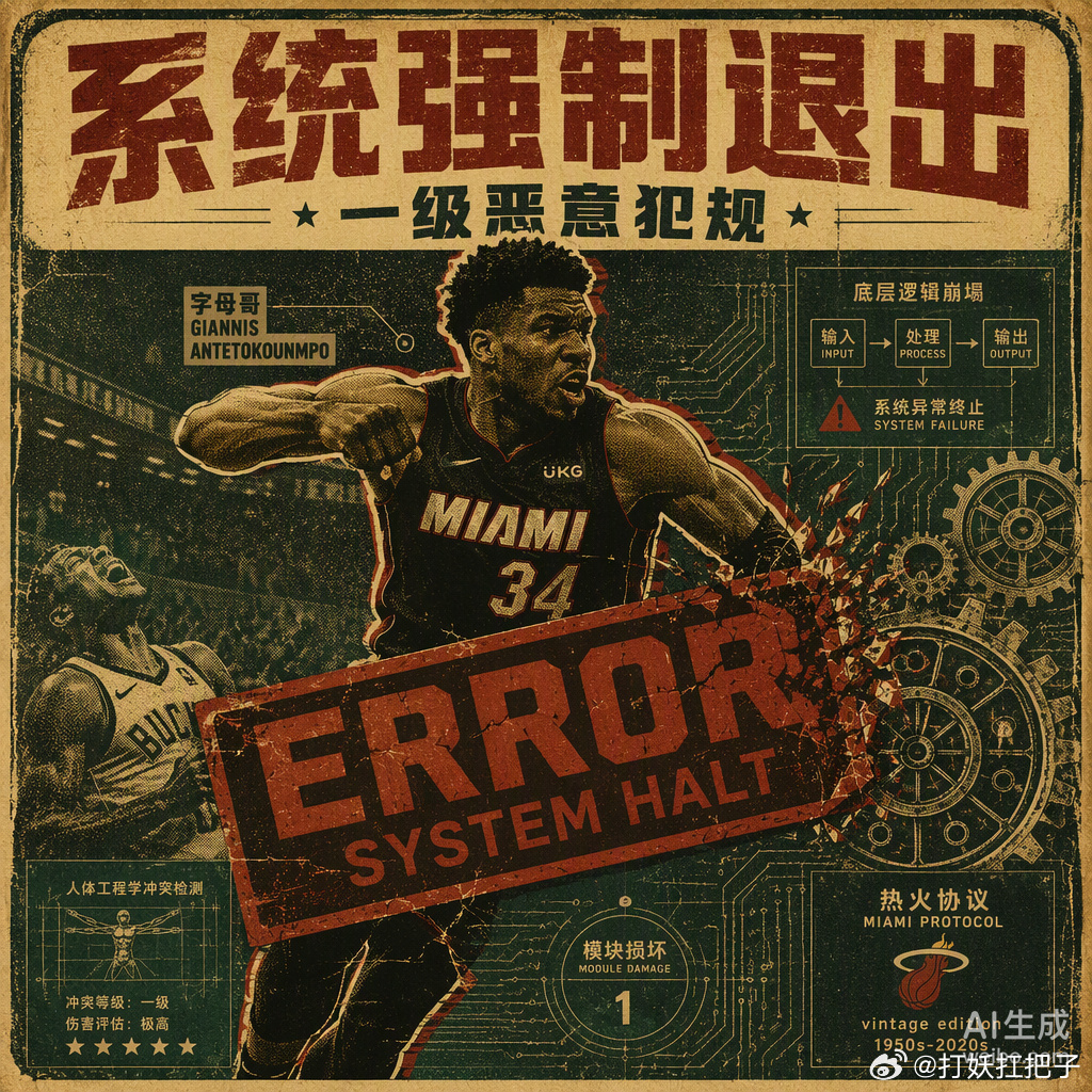 谁懂这种在“暴力美学”的脚本里突然迎来“系统强制退出”的宿命感。

字母哥加盟热火首秀，19投13中砍下35分，这操作像极了咱们给新架构写了个高性能脚本，预设了“接管比赛”的强制指令。在那种以为靠身体天赋就能碾压全场的拉锯期里，其实是在积攒一股对联盟执法边界的探索劲儿。

从石器时代那种“ ​