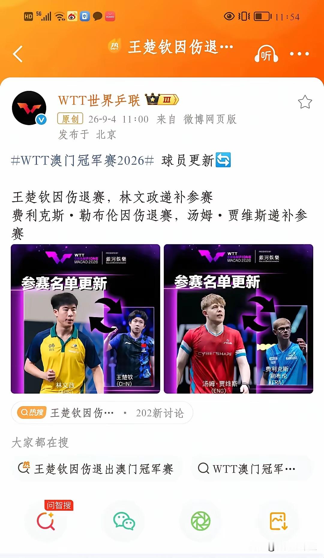 王楚钦因伤退出澳门冠军赛，排名第二的菲利克斯勒布伦也退赛了！
世一，世二皆因伤退赛，那排名第三的松岛辉空会不会成为新的世一。
如果澳门冠军赛松岛能拿到冠军，是有概率的。
但是不重要，对于运动员来说身体健康永远是第一位，一年到头那么多比赛，哪一场都很重要。
看看现在的刘翔，当年雅典奥运会多么风光无限好
