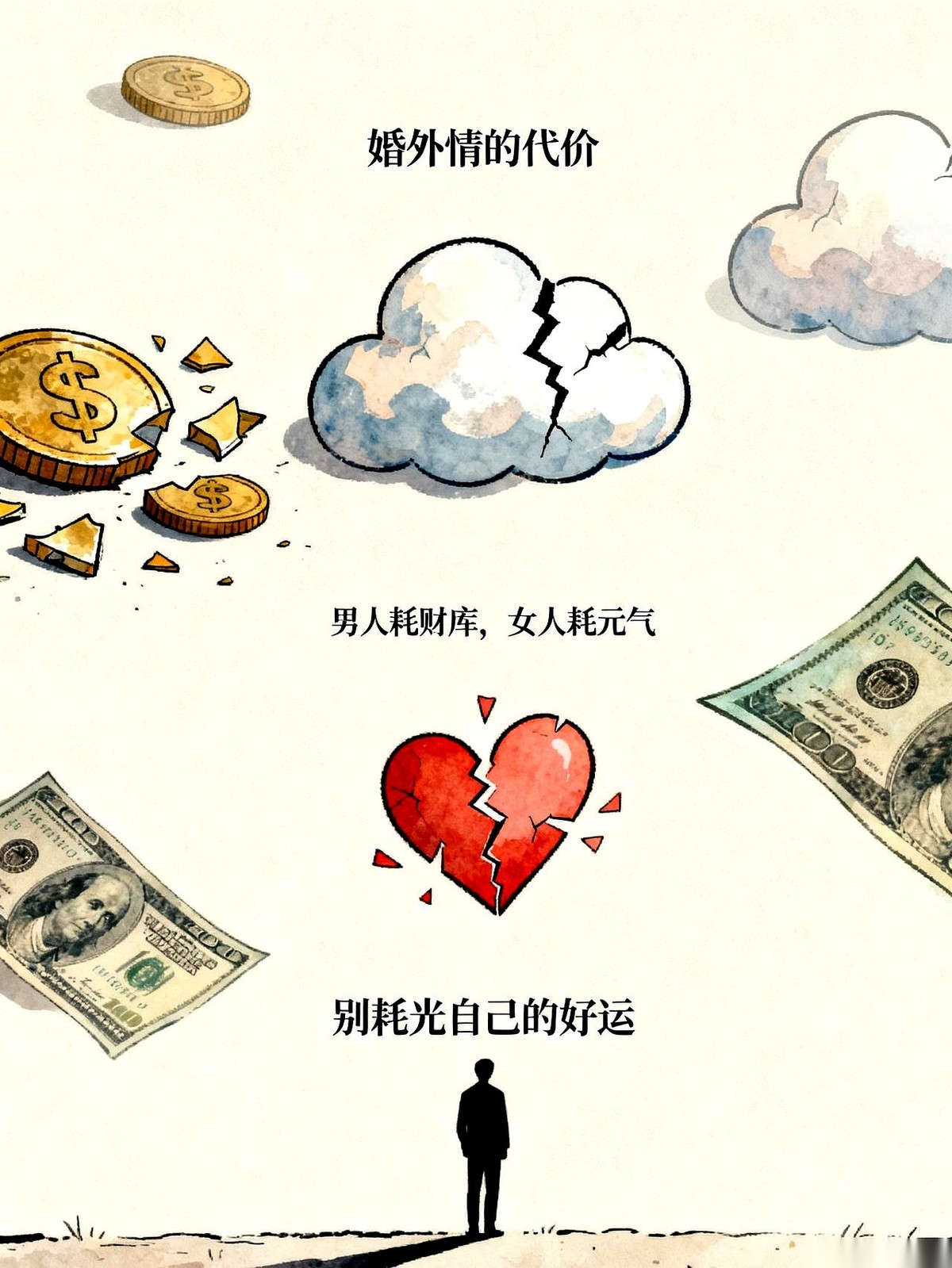 刚才刷朋友圈，做建材年入大几百万的张哥，竟把路虎白菜价挂到了二手车市场。
三年时间，连赔三个大项目，老本都快亏空了。
外人都以为是大环境不好，但我门儿清：他在外面瞎搞，亲手把自己的“财库”给戳漏了。
说句极度扎心的大实话：婚外偷吃的代价，根本不是吵个架、离个婚、分分家产那么简单。男女扛的雷，完全是两