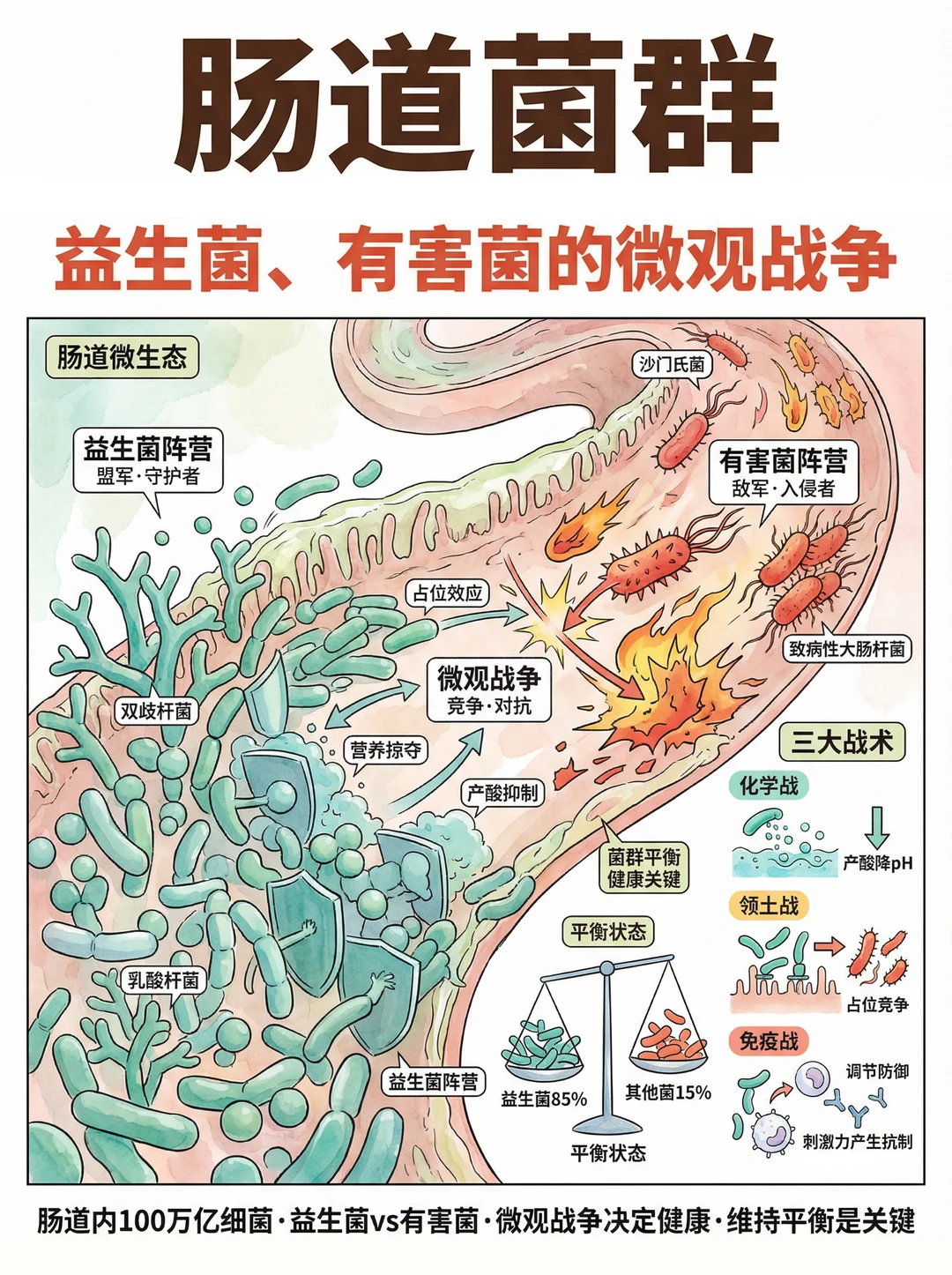 🛡️ 人体80%的免疫力在肠道！