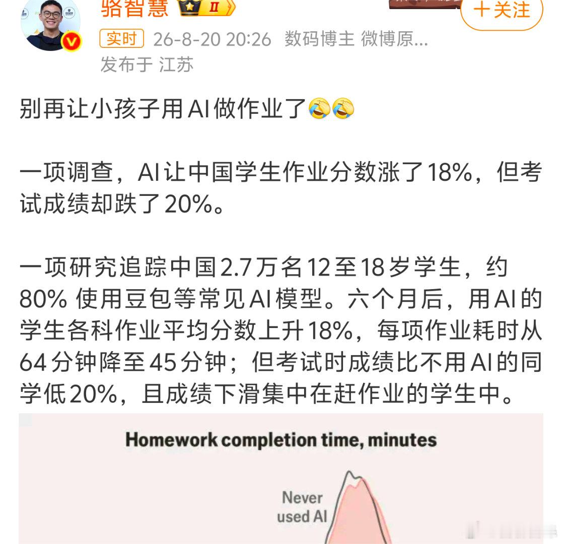 [允悲]，这么大量的学生调用ai算力，得费多少电?ai免费的模式真的是祸害无穷，ai的发展模式真的是上大当了，赶快吧，停止!再这么烧钱下去最后一点家底也耗空了，前些年可以只是怀疑，这些年真的是ai自已都说自己是骗子了，就是特么不信!问一下，到底要得到什么，已经得到了什么，难道还不清楚吗 ​