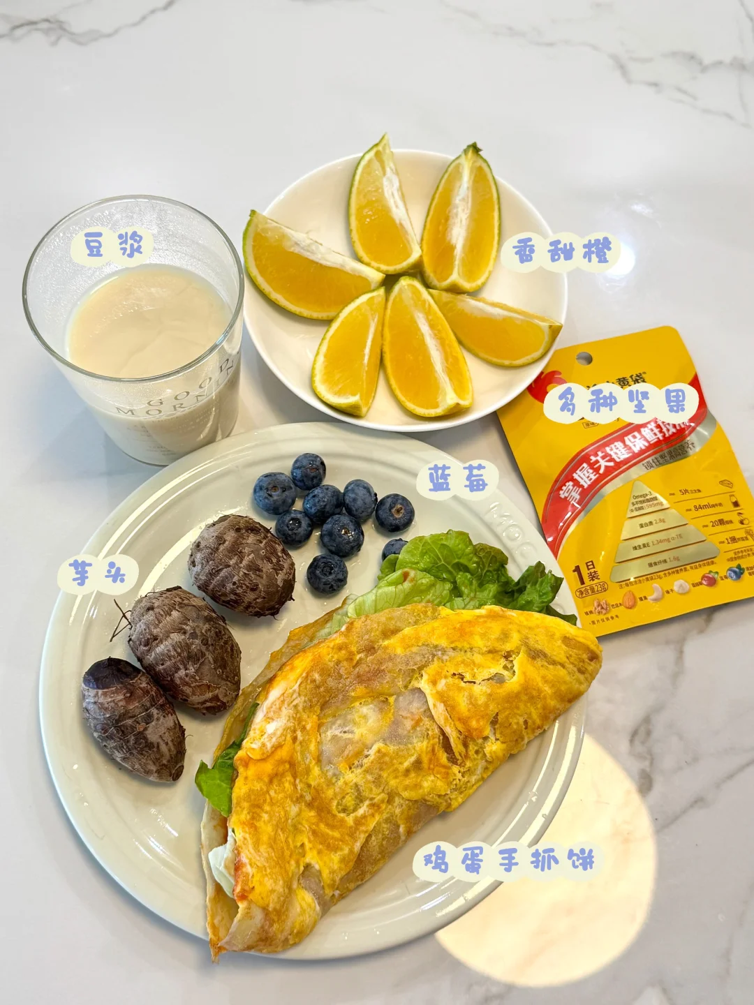 近期的早餐也太治愈啦🥪🌮🍳🍊