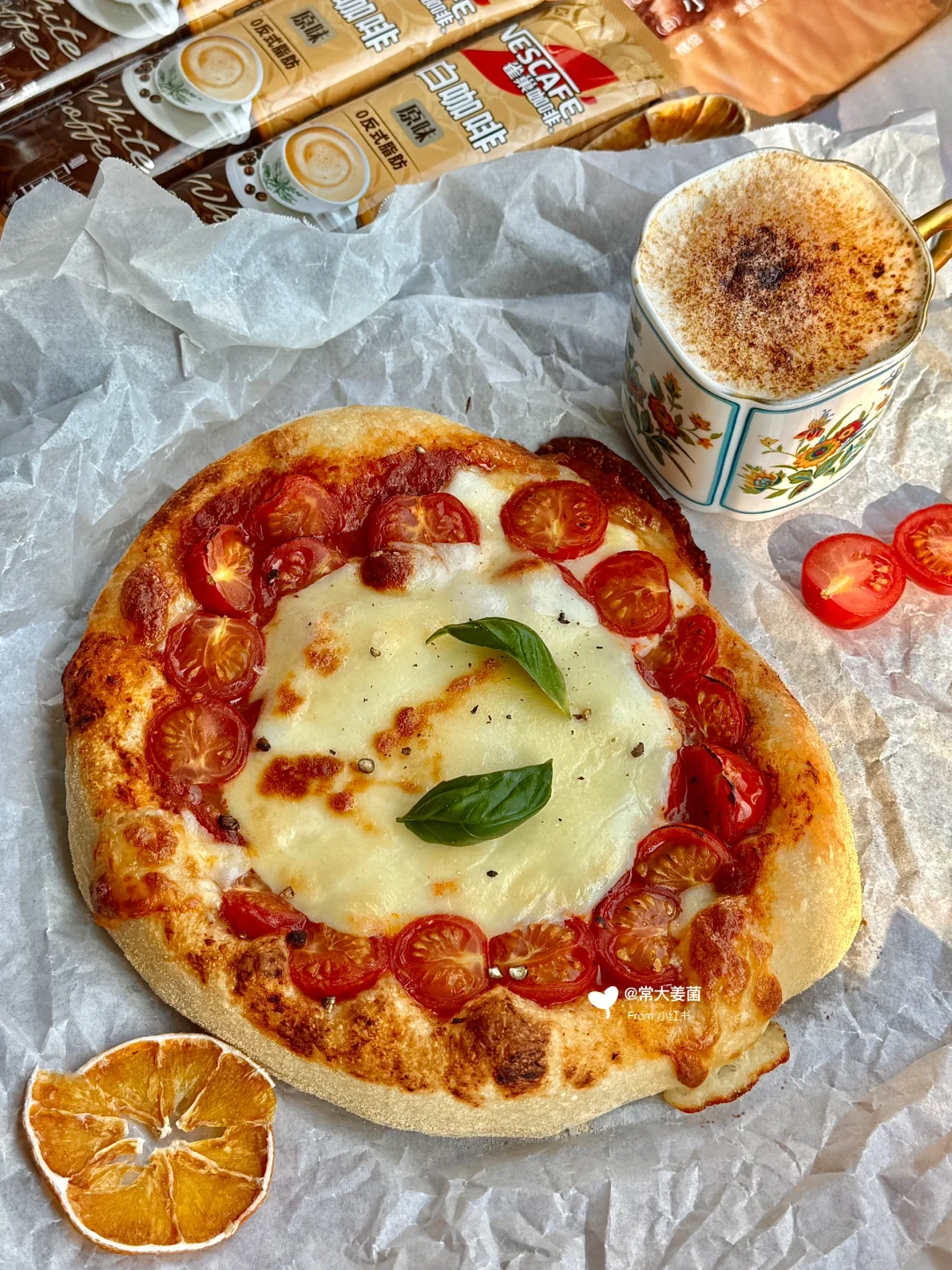 在家做意式披萨🍕☕居然发现意外之喜....