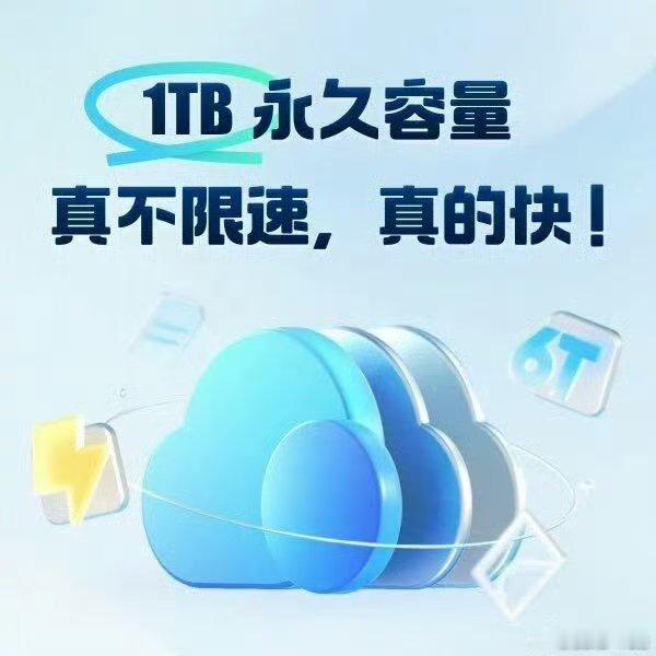 UC网盘浮力！每月都发1TB永久免费空间权益给大家哈！需要的赶紧领取。...