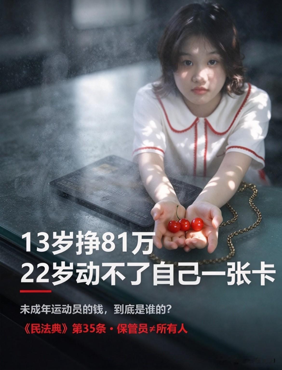 赚再多也拿不到？
张家齐事件，撕开家人代管收入的现实难题

看了张家齐的采访，不少人心里挺感慨。小小年纪拼命训练换来的奖金工资，这么多年全都交给妈妈保管，就连银行卡自己都碰不到。

等到成年退队后，想要拿回钱自己规划生活，却被一句“你不懂”回绝，这事引发好多网友讨