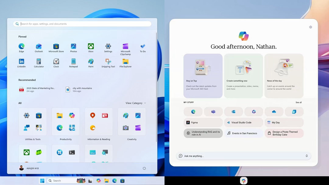 8月25日，外媒Windows Latest曝光微软2024年内部实验系统Project Aion，也被叫做Copilot OS，这套系统没有桌面图标与开始菜单，全部交互交由Copilot完成。

该系统基于定制版Edge和精简Windows内核Win3打造，不支持Win32传统应用，依靠Windows365云电脑做补充，定位跨设备智能体OS，可运行在AOSP、Wind ​