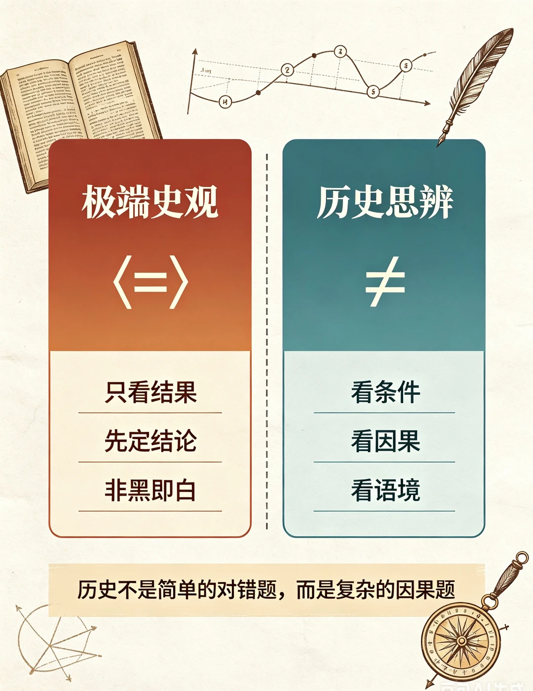学历史大忌：眼里只有等于，没有不等于