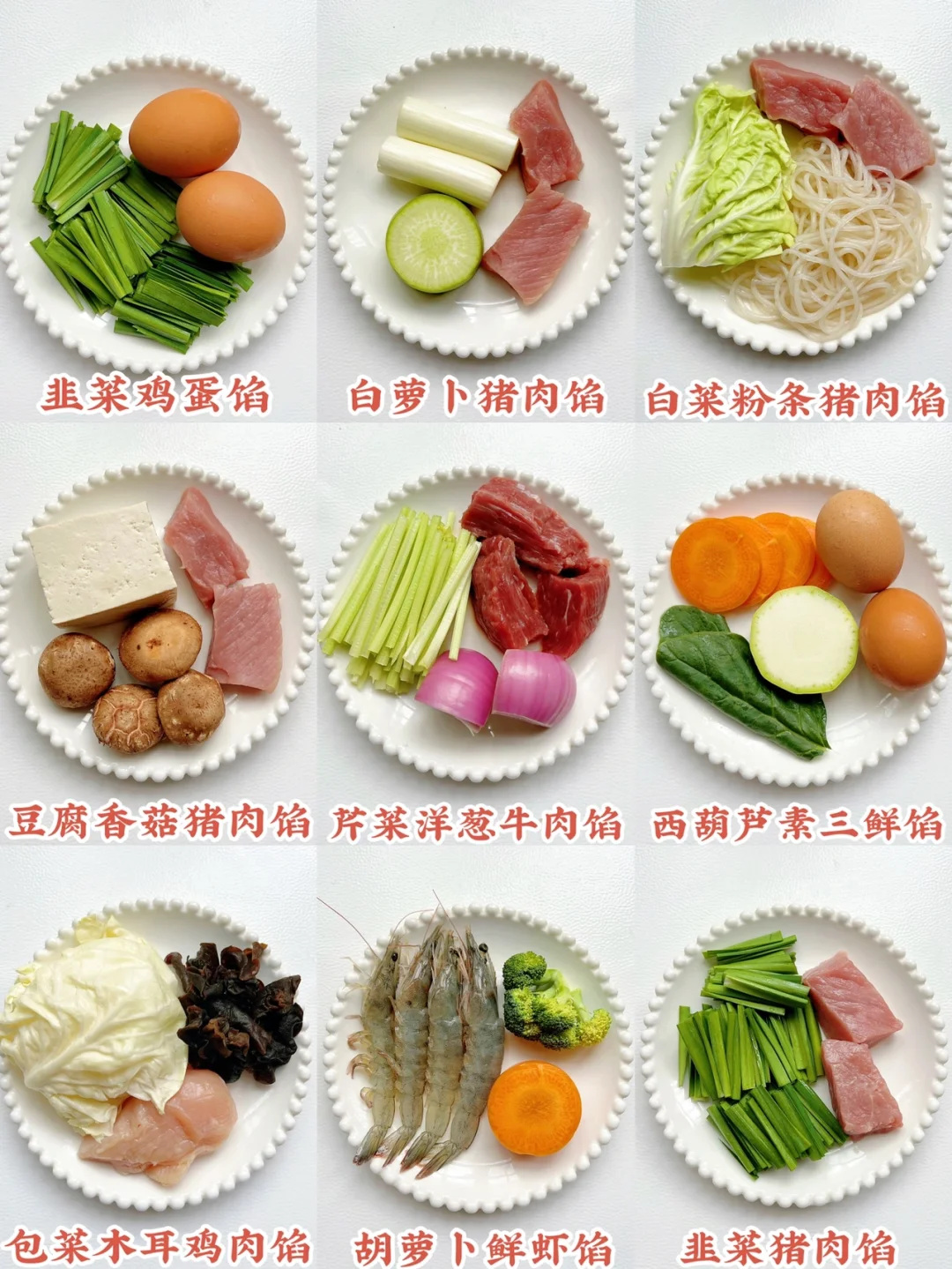 10M➕万用馅料合集~饺子，包子，锅贴均可！