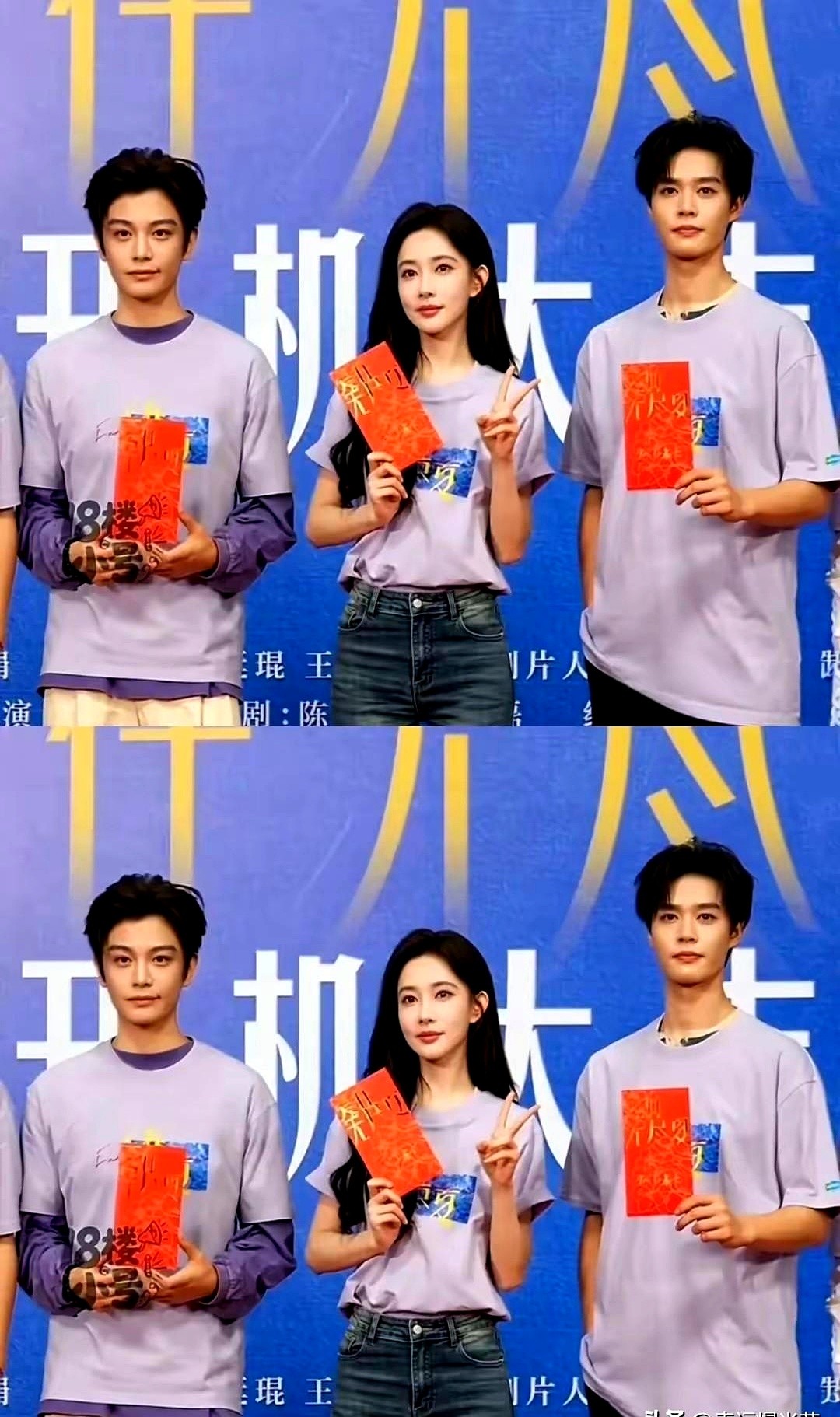 《爱在无尽夏》开机现场，站在丁禹兮和孟子义旁边的柯淳，硬是凭身高抓住了镜头。

以前刷短剧，没觉得他长得多出挑。

这次同框路透一出来，高个子配上端正的五官，身上那股子精英律师的劲儿直接出来了。不少人看完照片都在嘀咕，这男二会不会太抢眼。

从短剧圈跳到大制作，能扛住长剧镜头的其实不多。

外形底子