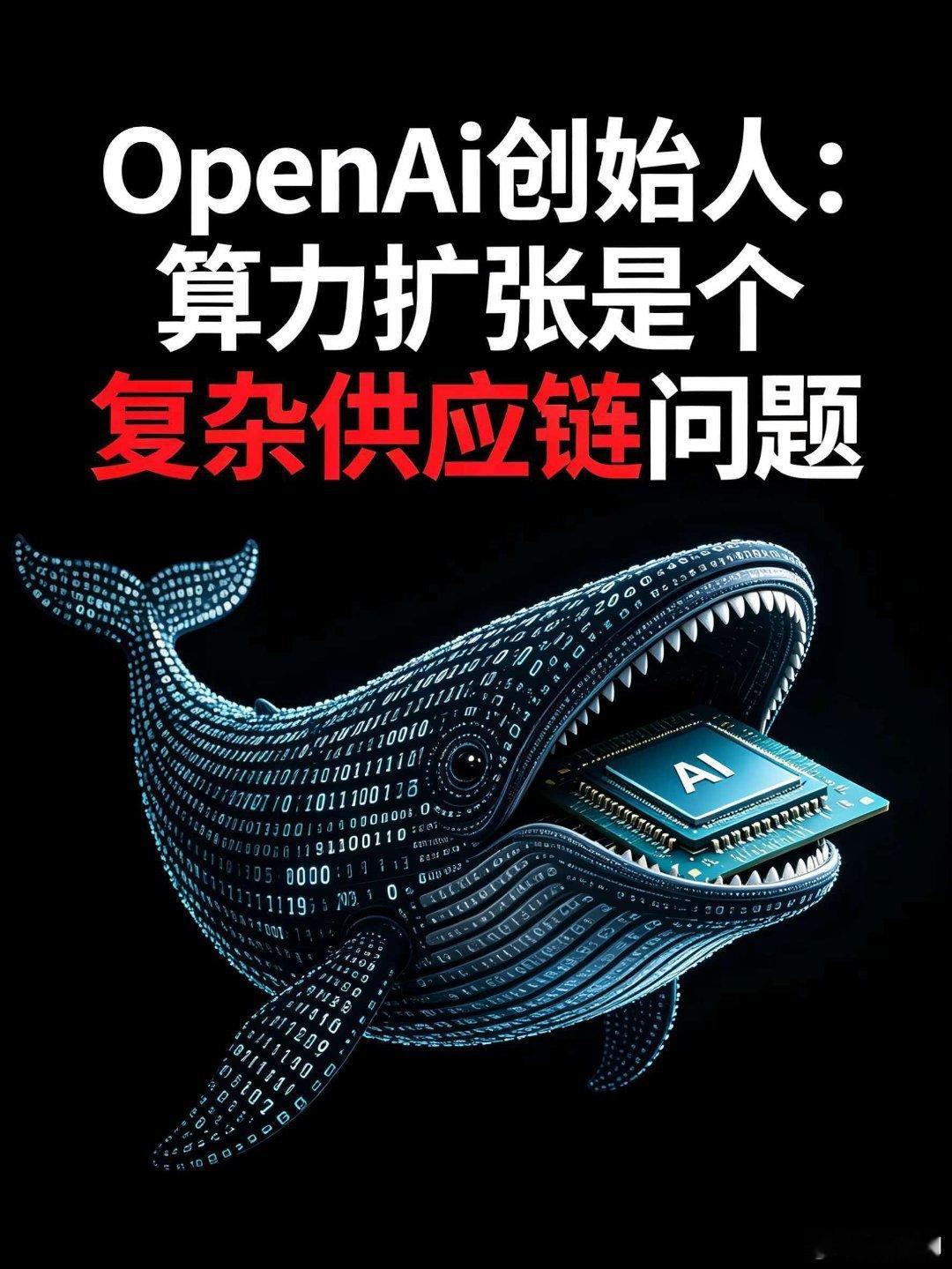【OpenAI创始人奥特曼：算力扩张是个复杂供应链问题】#OPENAI##芯片制造# 8月23日，OpenAI首席执行官萨姆·奥特曼做客David Senra的频道谈到：Sam Altman：因为我们正在做的算力扩张本身就是一个复杂供应链问题，需要设计大量合作关系，也需要解决非常有意思的融资挑战——如何为一个已经、或者正在迅速 ​