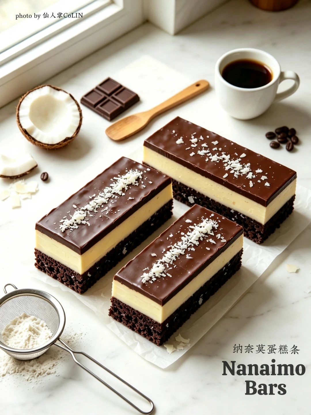 免烤箱｜比布朗尼好吃百倍的纳奈莫蛋糕条❗