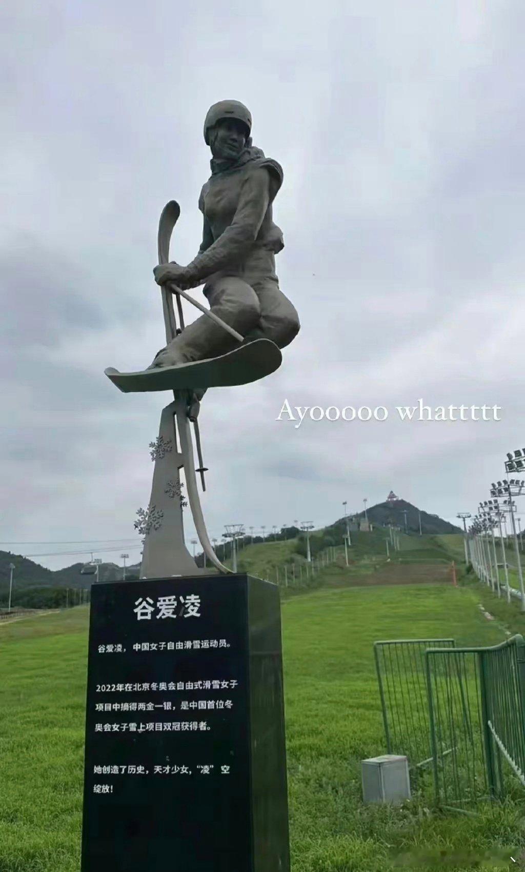 19岁的谷爱凌就有了自己的个人雕像，真是人生赢家 ​