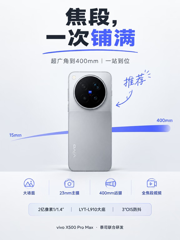 vivo X500系列｜不用来回切焦段