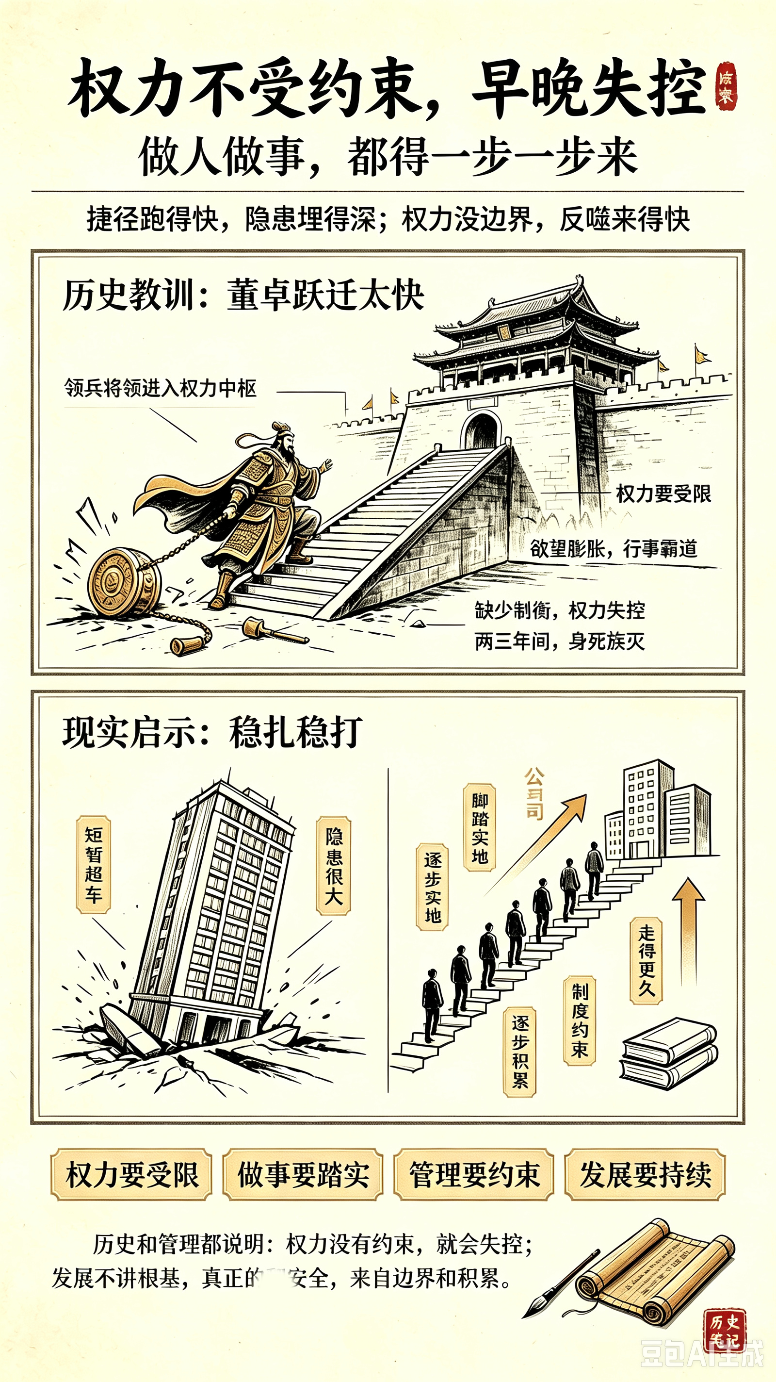 读书笔记：董卓之死，可不是一个人死的事。

《资治通鉴》记载，初平三年四月，献帝大病初愈，在未央殿大会群臣。董卓穿着朝服乘车入宫，沿路布下重兵，从他军营一直排到皇宫，步兵骑兵层层护卫，吕布等人在前后贴身保卫。

王允提前安排士孙瑞写好诏书交给吕布。吕布让同乡李肃，带领秦谊、陈卫等十多名勇士，换上卫士