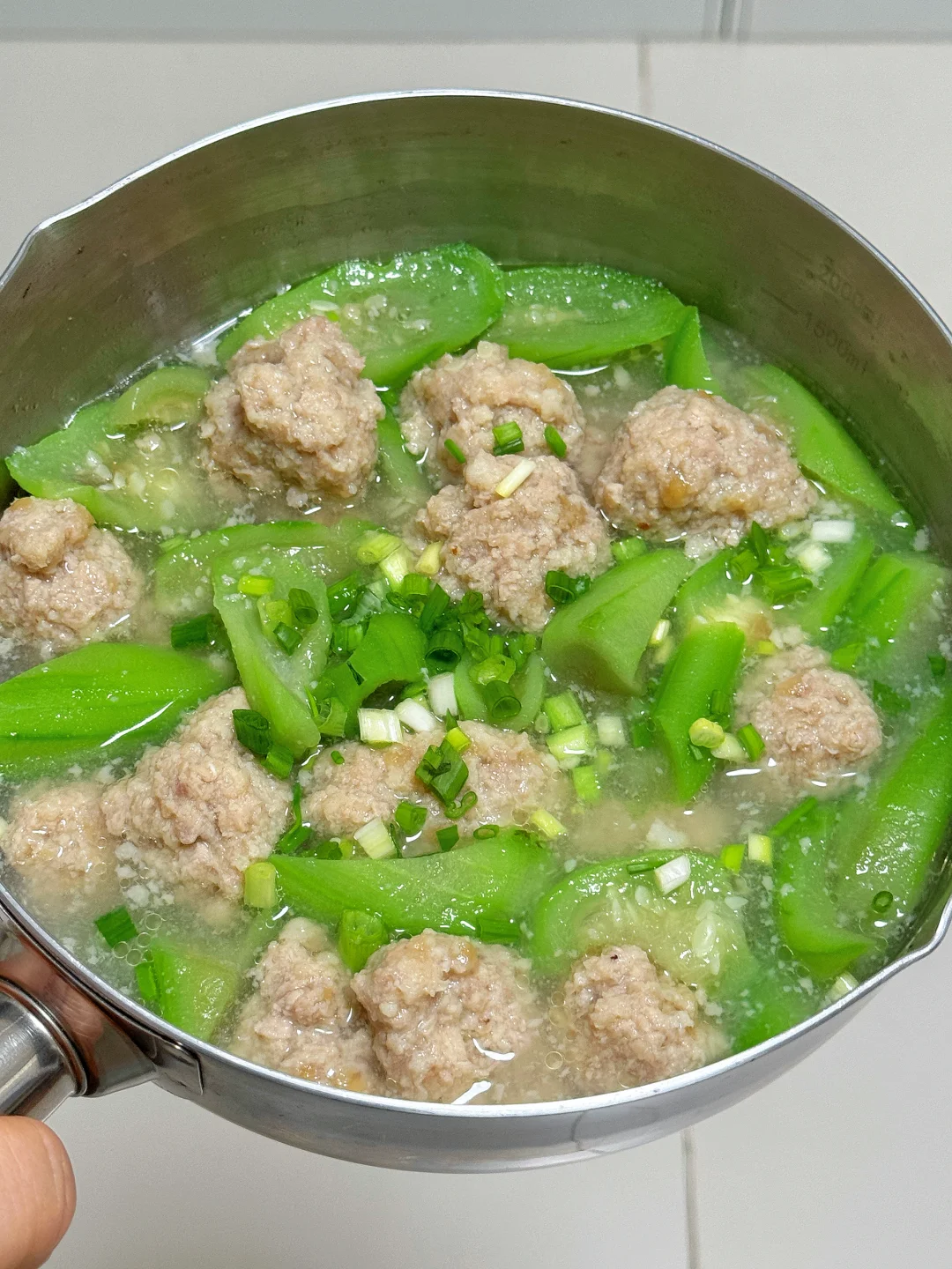谁懂啊？丝瓜肉丸汤吃一次爱一次